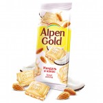 Честные отзывы о Белый шоколад Alpen Gold с миндалём и кокосовой стружкой, 90г